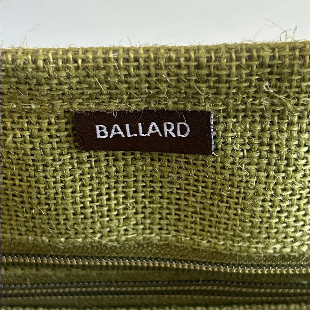 NWOT Ballard Jute Tote Bag in Green with ‘Tutto’ Embroidered Design